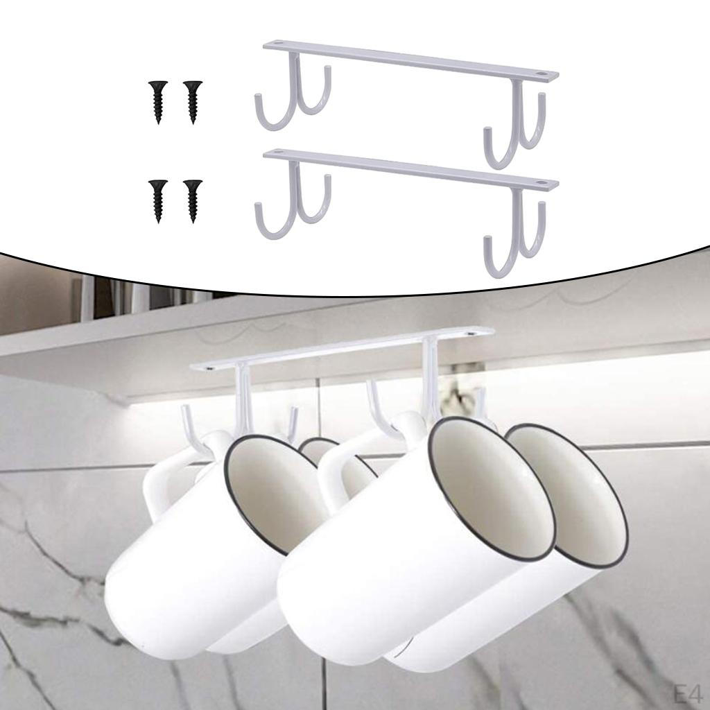 2 Pieces Hooks for Cups Glasses Storage Kitchen Utensils Ties Belts And Scarf Hook
