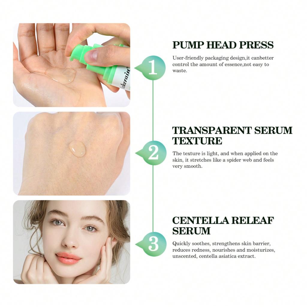 1 Centella Asiatica Soothing Essence 60 Ml Soothes The Skin Barrier Gentle Skin Care Repairs The Skin Moisturizes and Soothes The Skin