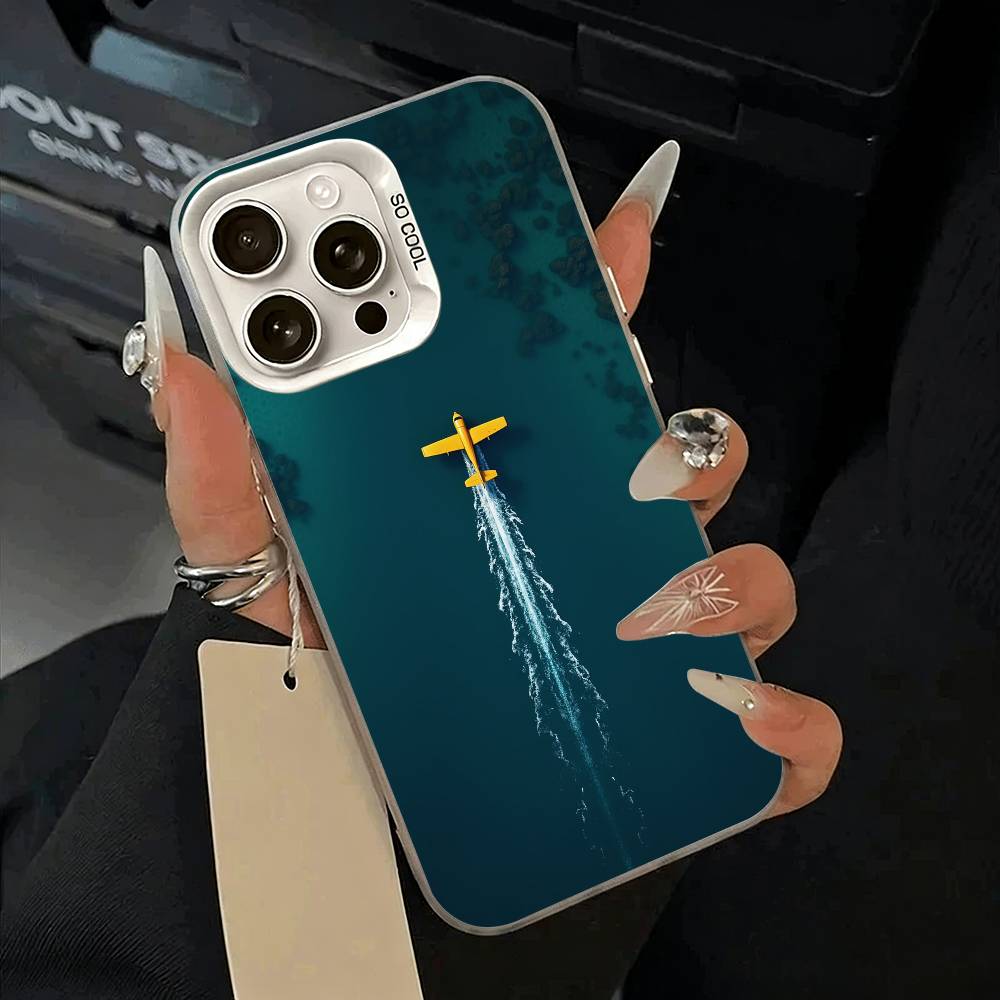 

Aircraft & Sky Phone Case For iPhone 17,16,15,14,13,12,11 Plus,Pro Max,XS,white silver phone case iPhone11ProMax