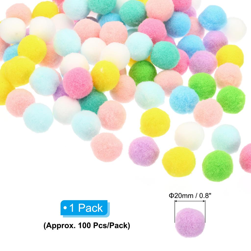 Pom Poms for Crafts Fuzzy Pastel Pom Pom Balls for Art Supplies DIY Creative Craft Material Handicraft Decorations, Colorful