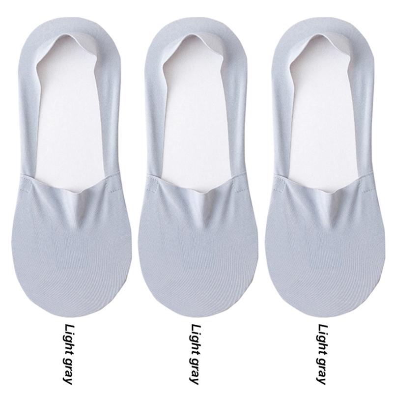 Mens Socks Fashion Summer Men Invisible No Show Socks Solid Color Casual Breathable Silicone Non-slip Low Cut Ankle Boat Socks