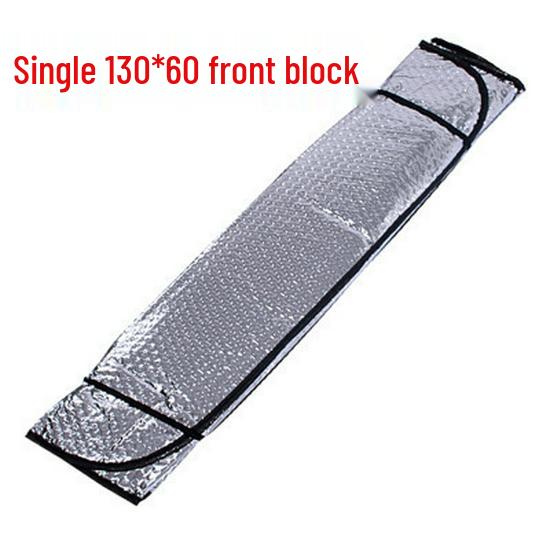 

Aluminum Car Sunshade 130x60 for Summer Sun Protection - Front Window