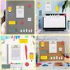 Large Cartoon Sticky Notes Set Blackboard Self-Stick Note Pads Teacher Appreciation Gift Writing Memo Pads Stationery