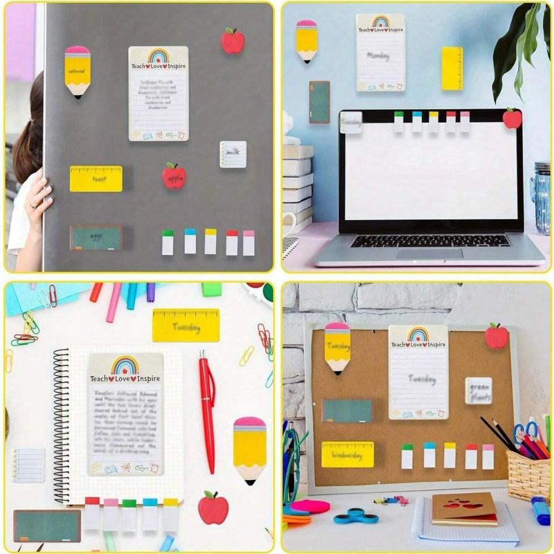 Large Cartoon Sticky Notes Set Blackboard Self-Stick Note Pads Teacher Appreciation Gift Writing Memo Pads Stationery
