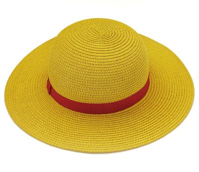 [sealche] One Piece Luffy Strohhut für Cosplay, Kinder, Mädchen, Universal Studios Kostüm Requisite, Garantie inklusive, Gelb