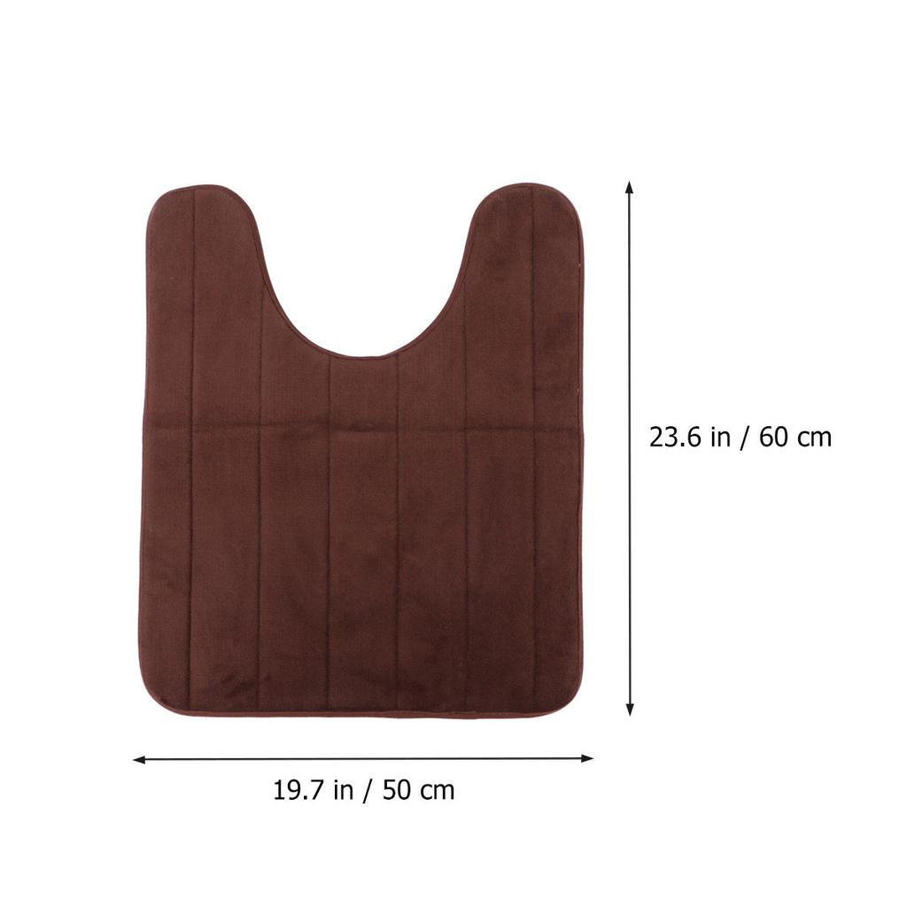 U Shape 50x60 Cotton Toilet Seat Cover Thick Stretchable Washable Universal Warmer Comfort Fit Light Tan Toilet Seat Cover