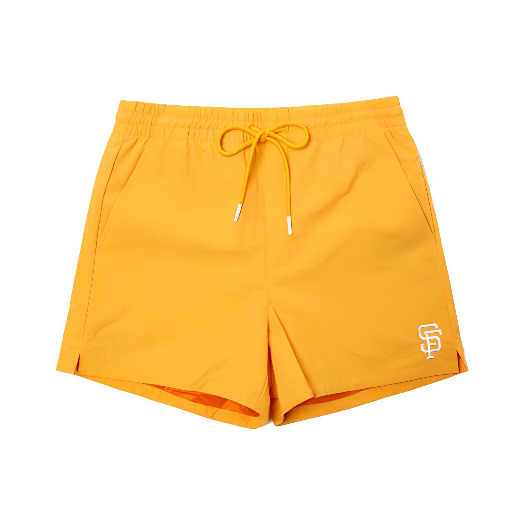 

New MLB Casual Shorts Women s Light Orange 3FSMB0123-14ORL XS