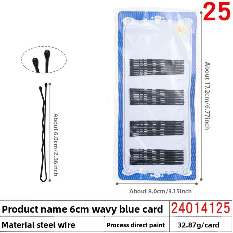 Crown Card Black Steel Clip Girls' Small Hair Clip Bangs Hair Clip Straight Clip Hair Accessory