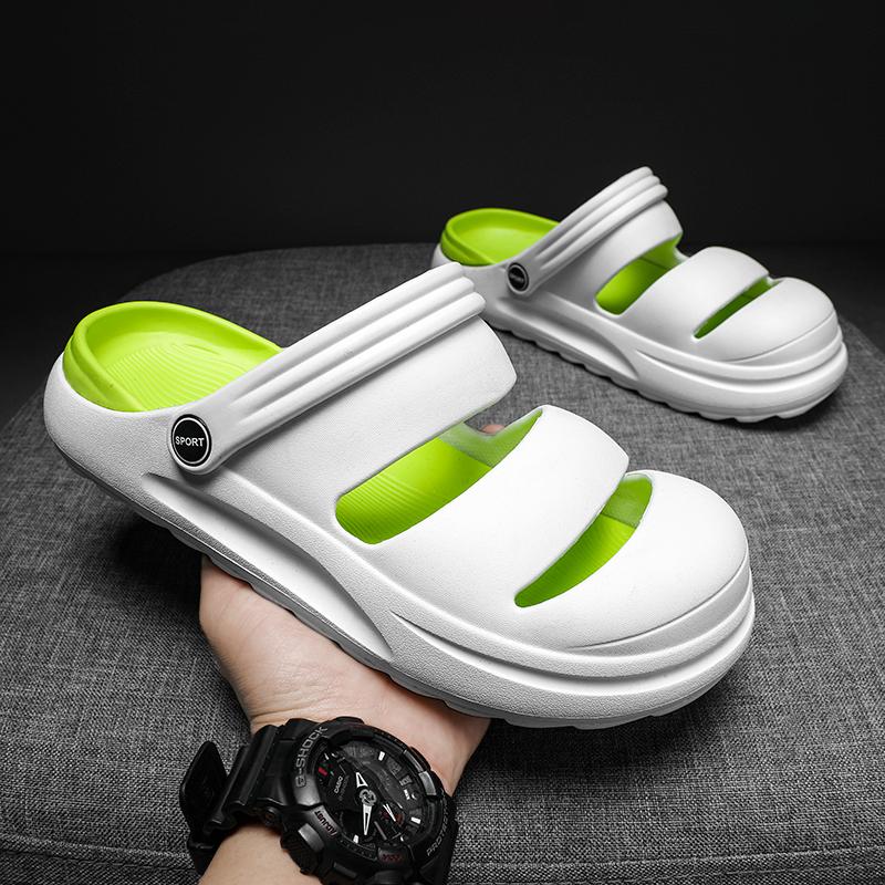 Fashion Trendy All-match Couple's Beach Shoes Fashion Personality Slipper for Men and Women Soft Bottom Mens Two Ways To Wear Sandals