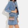 Coach Bandit 18 Classic Monogram Buckle Closure Faux Leather And Luxurious Cowhide Shoulder Crossbody Bag Small Women Bags Brown Pink CF936-LHRJ8