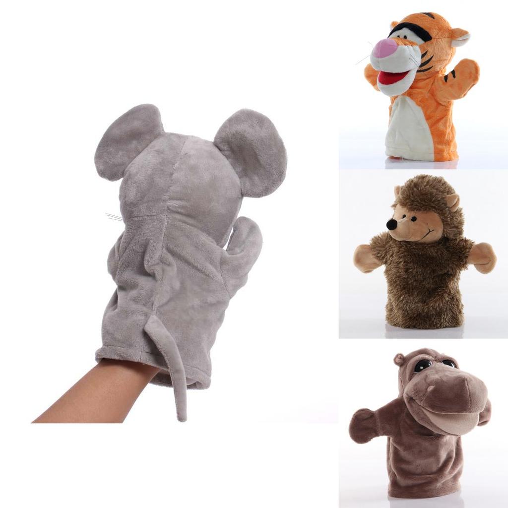 Wholesale Plush Toy Hand Puppet Cartoon Animal Doll With Movable Mouth Interactive Toy For Kindergarten And Parent-child Interaction 25cm Tall
