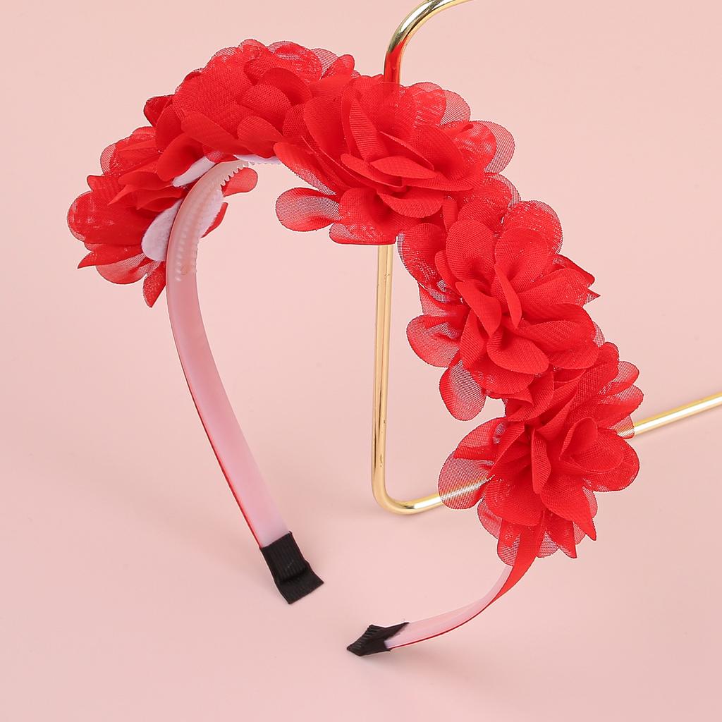 Fashion Chiffon Flower Headbands Plastic Teeth Hairbands Baby Girls Headbands Children Kids Floral Hairband Hair Accessories Set