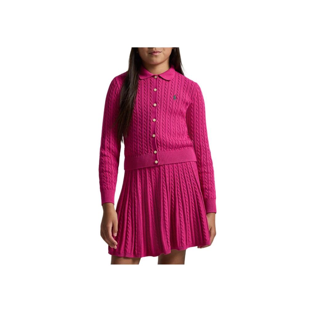 Polo Ralph Lauren Kids Dress Set Cotton Polo Collar Button-Up Shirt Skirt Kids Dress Set CWPO2STG2U20027-650