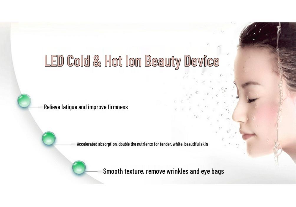 Color Light Vibration Beauty Device: Anti-Wrinkle Skin Rejuvenation Massager with Hot/Cold Therapy and Red/Blue Light