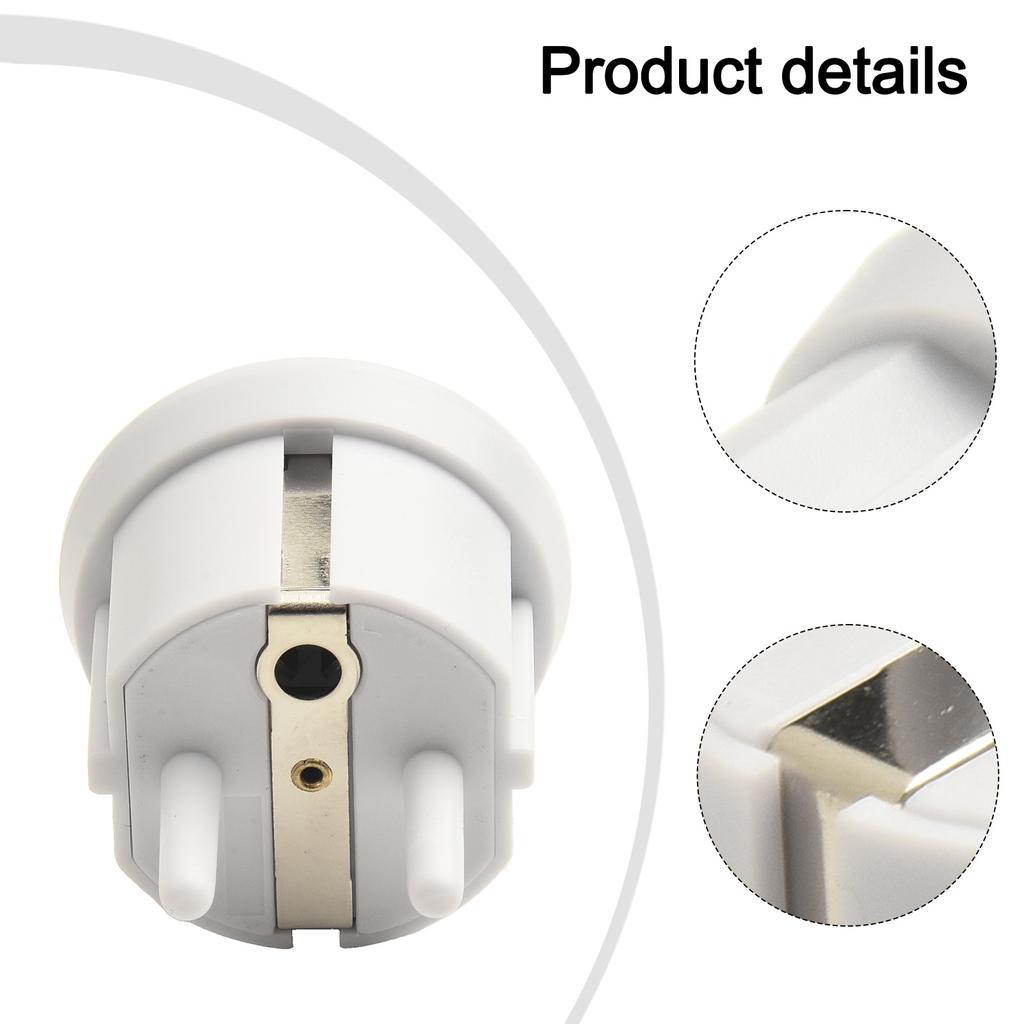 Plastisk Jordad Uttagsomvandlare Adapter P-kontakt Jordad Antistatisk För Jordningsuttag För Jordad Elektrisk Adapter