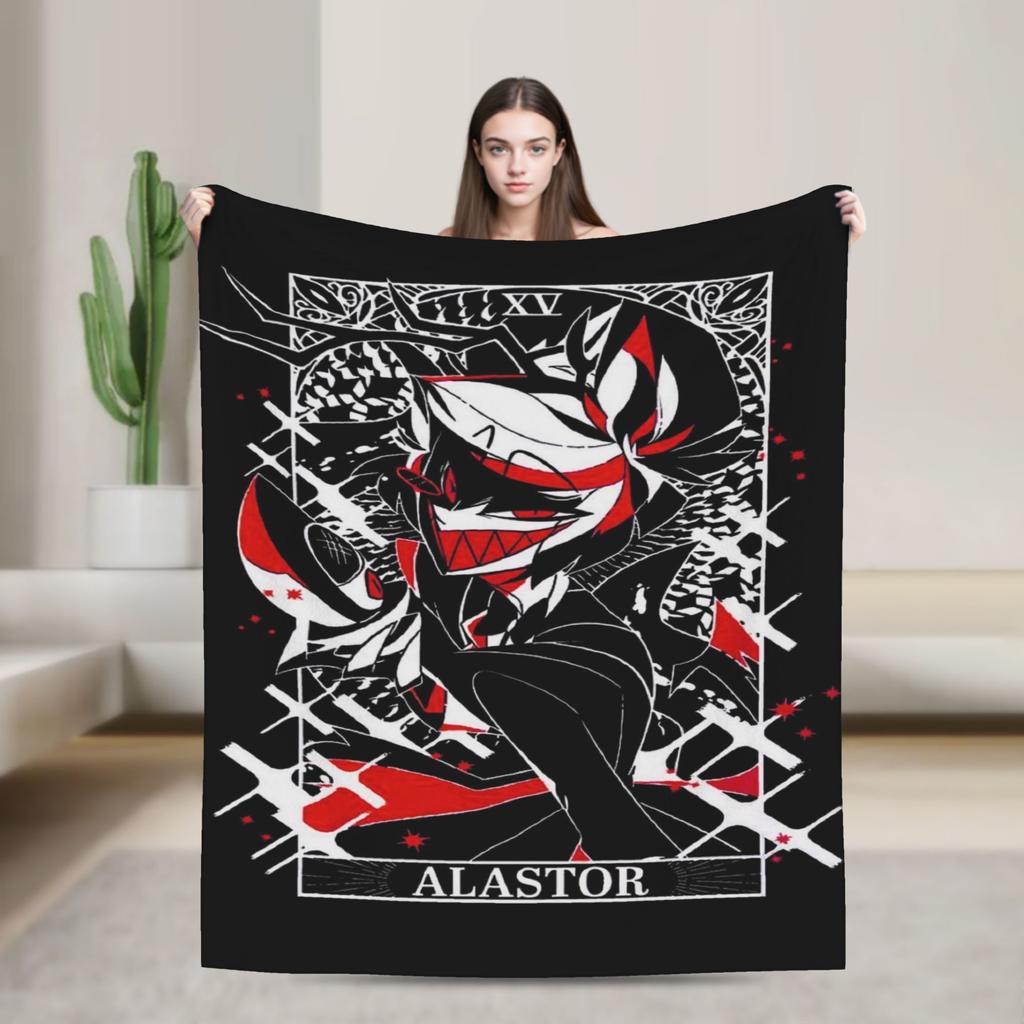 Cartoon H-Hazbin HotelS Flannel Blanket Winter  Warm Soft Bedding Throws for Child Home Decor Funny Bedspread Sofa Bed Cover
