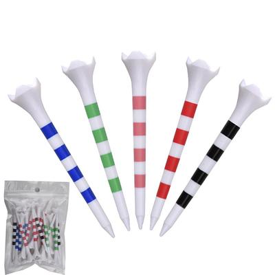 20-Pack Striped 4-Corner Plastic Golf Tees