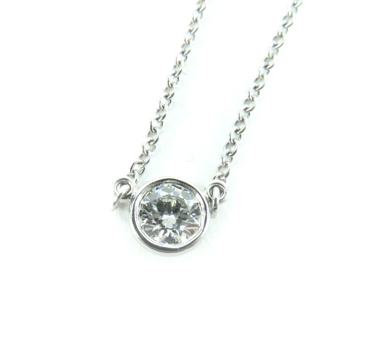 

Чудовий TIFFANY&Co. Кольє за метр 0,21 карат/F/VVS1 25450019 Срібло PT950 Жіноче Вживане