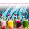 5Pcs Love Straw Covers Caps Mixed Color Creative Shape Universal Straw Topper Protector Reusable Dust-Proof Straw Tips