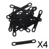 4x20Pack NonSlip Black Rubber Clothes Hanger Grips Clothing Strips S