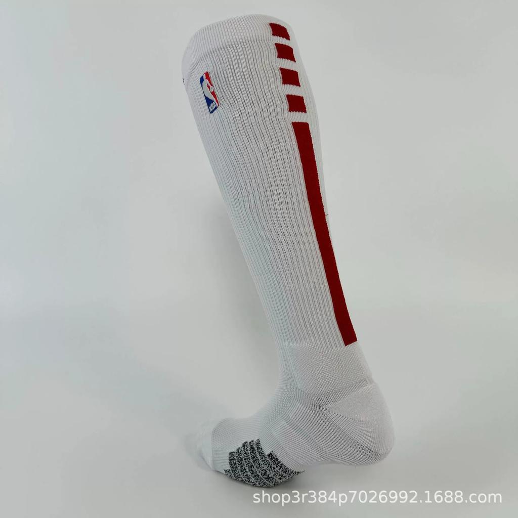 Nba Long Amerykańskie Profesjonalne Skarpety Treningowe do Futbolu Amerykańskiego Męskie Wysokie Pogrubione Ręcznikowe Dno Antypoślizgowe Sportowe Skarpety do Koszykówki Męskie