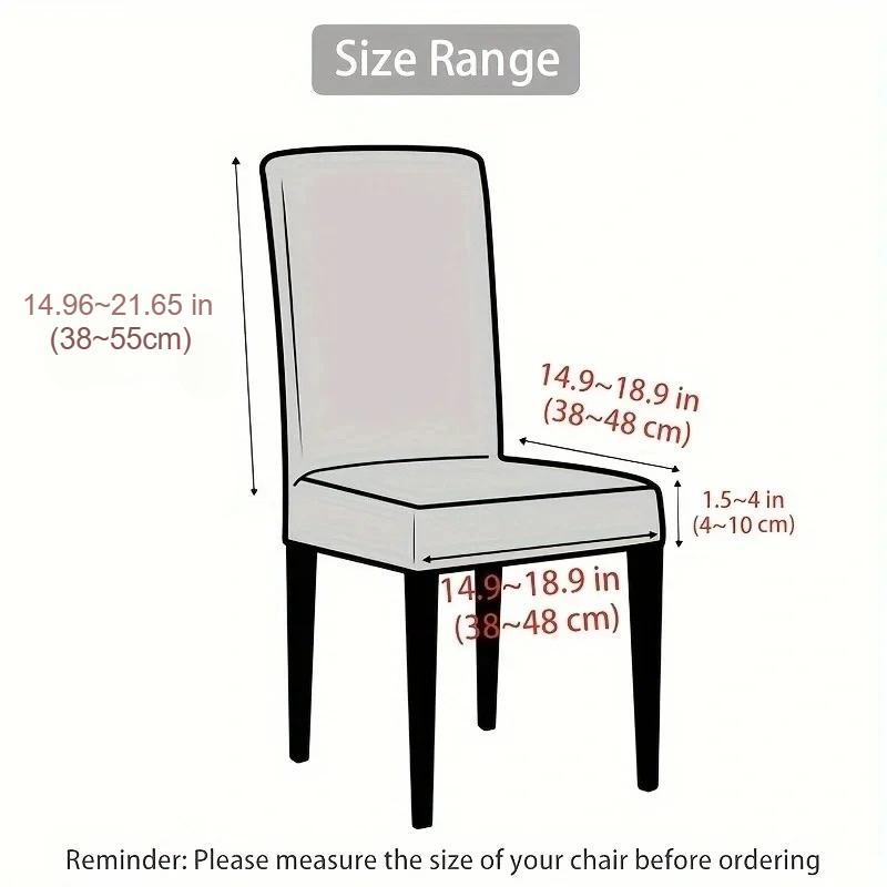 Waterproof Chair Covers Jacquard Fabric Furniture Protector Stretch Washable Removable Hotel Chair Slipcover(1/2/4/6/ Pieces)