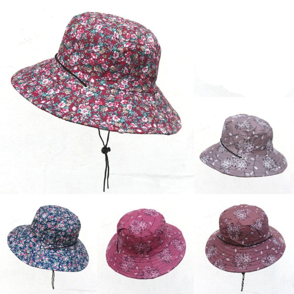 Outdoor Tea Picking Cap Women Agricultural Work Hat New Small Flowers Fisherman Hat