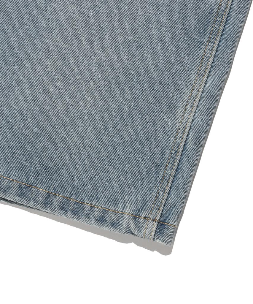 WACKY WILLY Double Knee Denim Shorts Blue