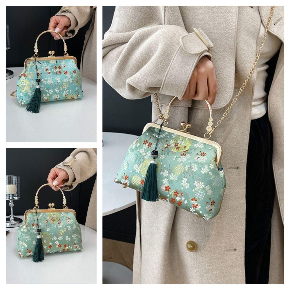 Flower Chinese Style Handbag Elegant Crossbody Bags Luxury Cheongsam Banquet Bag  Travel