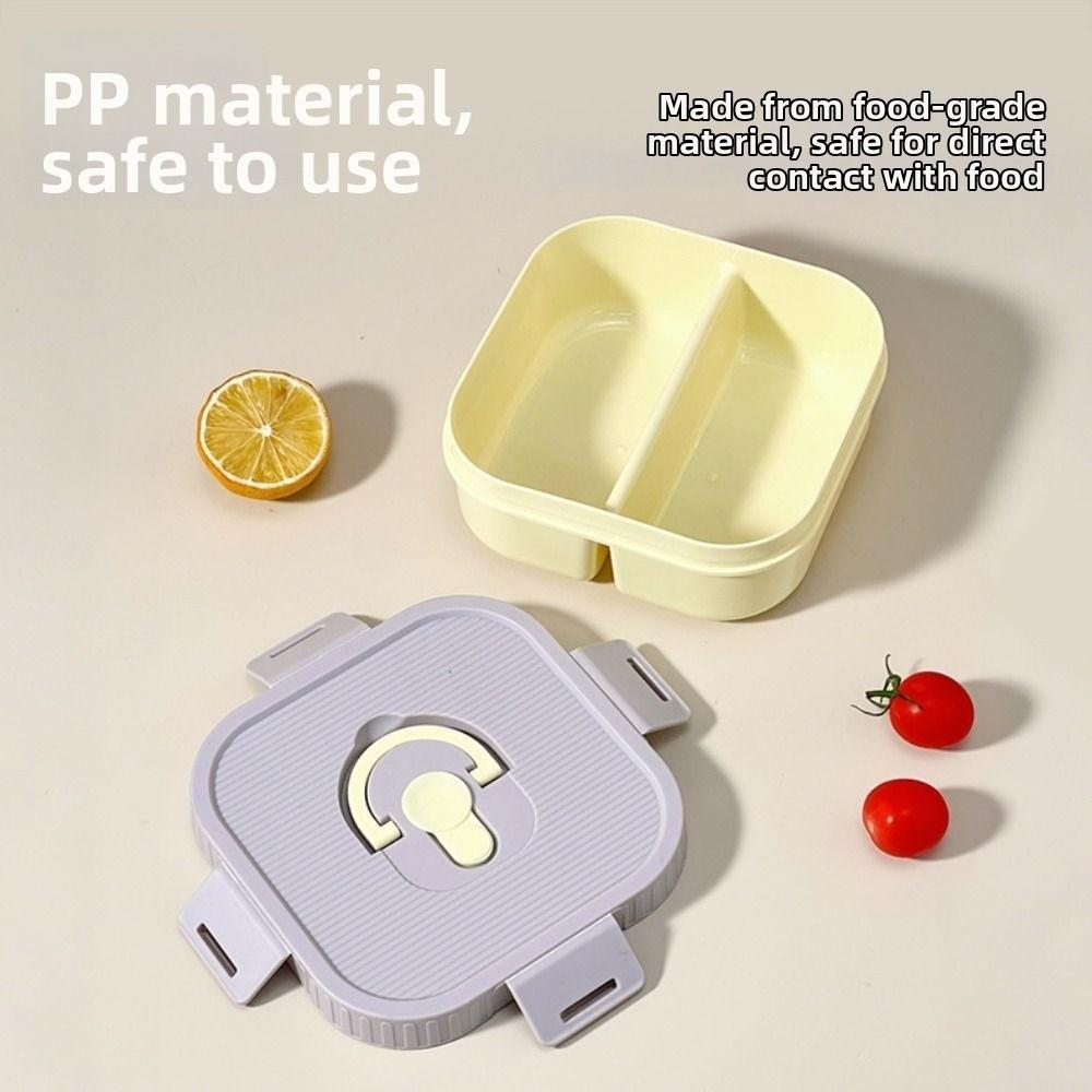 Contenedor Portátil para Ensalada de Frutas Apto para Microondas Bandeja de Comida para Viajes Plato de Almuerzo Dividido Trabajadores de Oficina