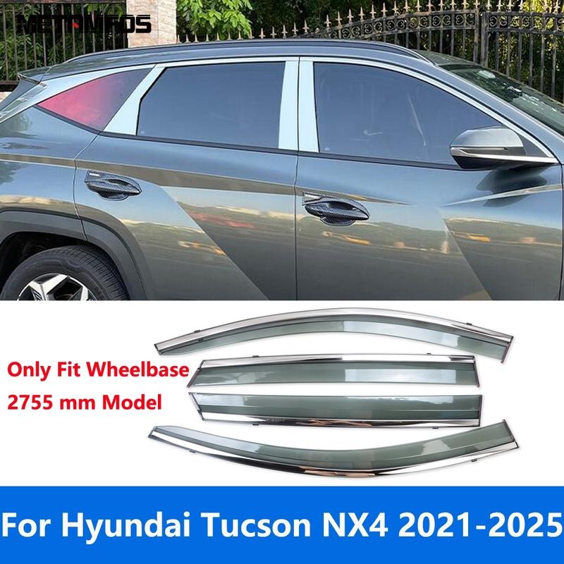 For Hyundai Tucson NX4 - 2024 2025 Window Visor Wind Deflector Sun Guard Shade Rain Shield Awning Shelter Accessories