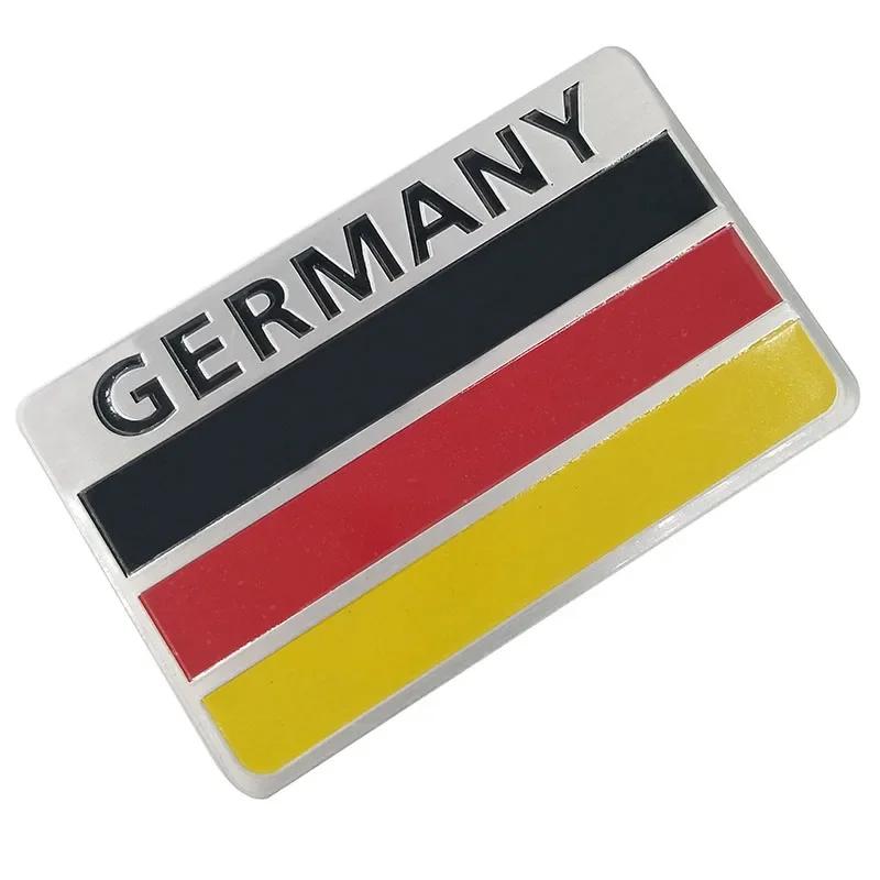 Pegatina Calcomanía Bandera de Alemania 3D para Coche Accesorios Pegatinas para Renault Peugeot Citroen Cruze Chevrolet Ford Focus VW Golf Benz BMW ab2