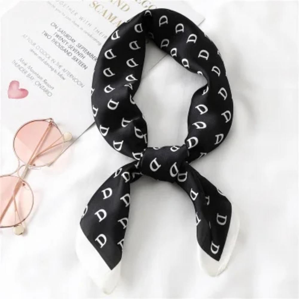 2025 Summer Luxury Brand Silk Scarf Square Women Shawls And Wraps Fashion Office Small Hair Neck Hijabs Foulard Scarves 70*70cm
