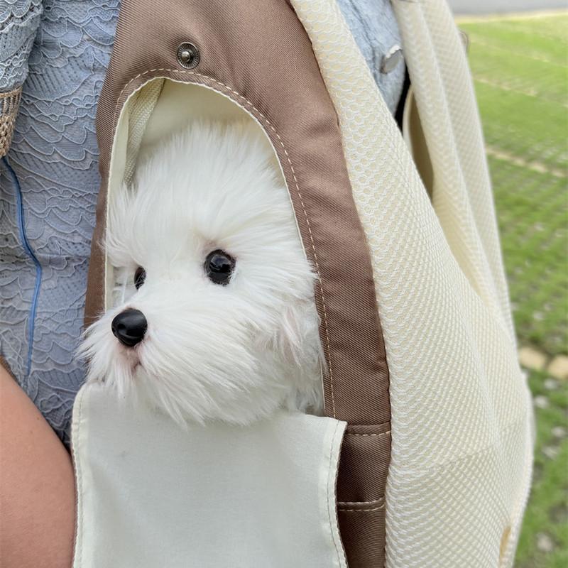 Adjustable Dog Pet Cat Chest Carrier Backpack, Dog Front Carrier Backpack, Mesh windproof Dog Carrier for Hiking Camping Travel