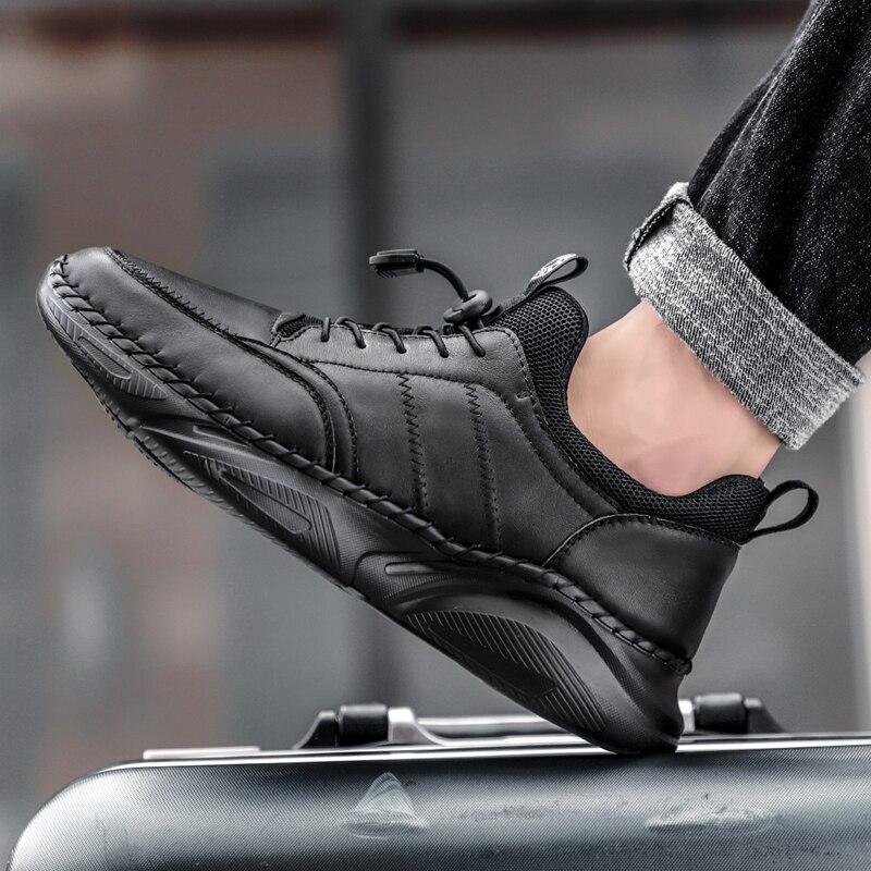 Men Shoes New Autumn Winter Shoes Keep Warm Sneakers Men Casual Shoes Soft Walking Shoes Genuine Leather Shoes Plus Size 48
