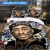 Rap Legend In Blue 3pcs K-pop Music Group Bedding set,Ideal for Bedroom, Dormitory,Including Duvet Cover And 2pcs Pillowcases,Fan Gifts