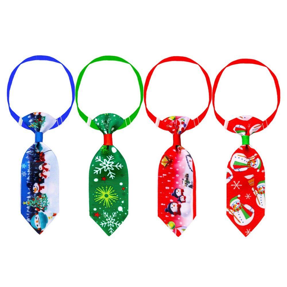 Adjustable Pet Christmas Bow Tie Xmas Tree/Snowman Cat Christmas Collar  Christmas