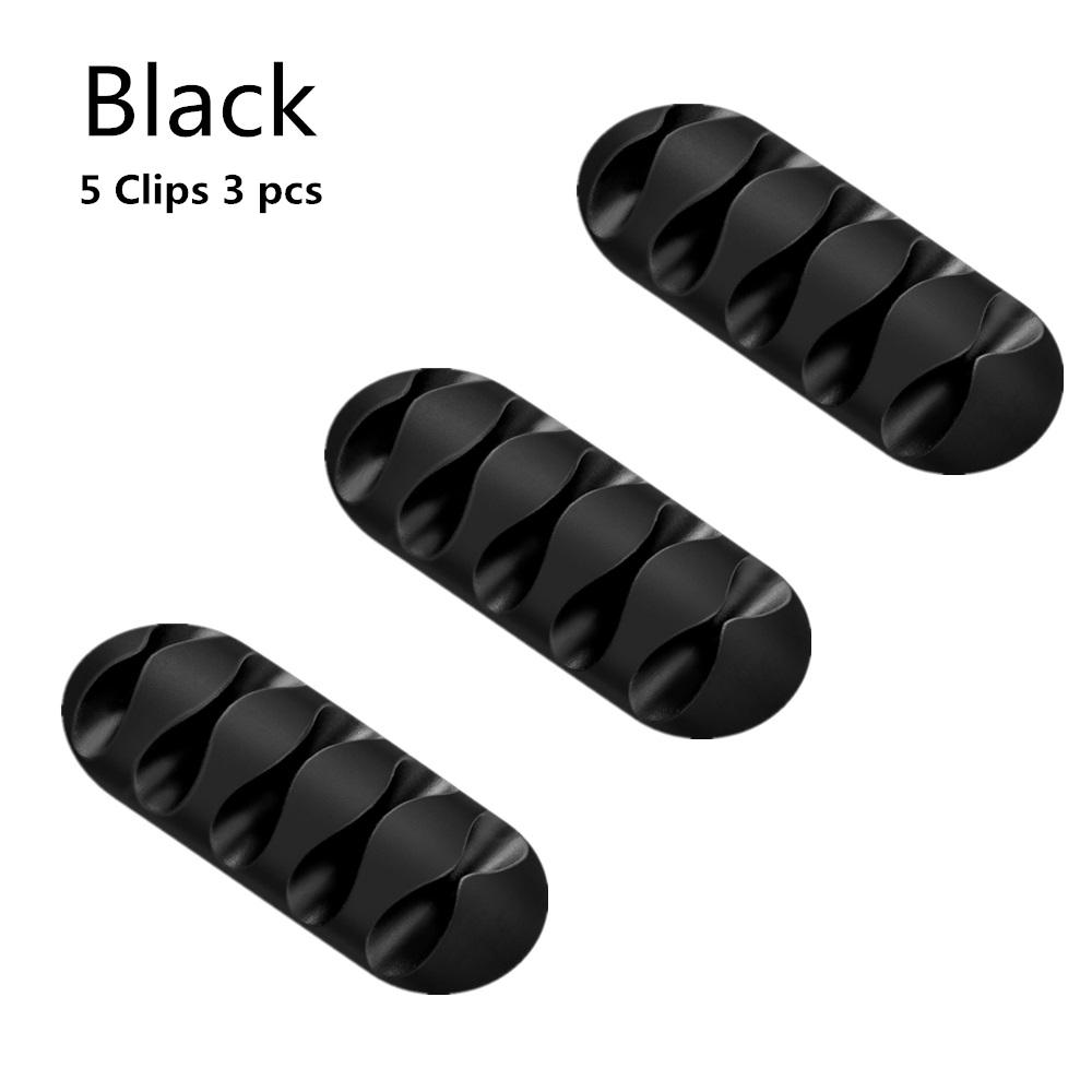 USB Cable Hub Clip Manager Round Fixing Car Wire Holder Clamp Car Dashboard Office Desk Wire Organizer Self-Adhesive Fixed Clasp