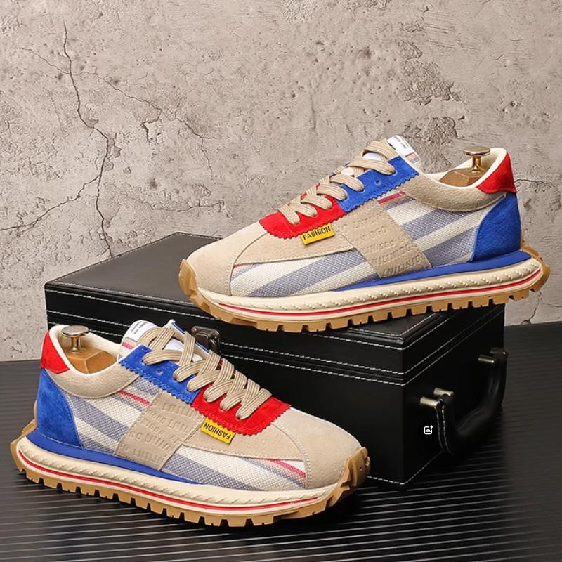 Fashion Forrest Gump men's shoes, breathable dad shoes, fashionable color-blocking, versatile, lightweight and casual sports shoes  b26