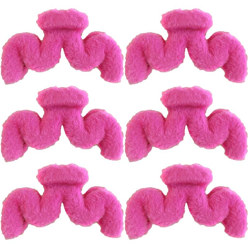 Oversized Plush Hair Clip Women Autumn Winter Wavy Hair Shark Clip Elegant Hair Accessories