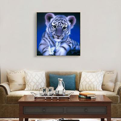 5D Diy Diamond Painting Little White Tiger Diamond Embroidery Full Lay Anime Cross Stitch Kits Home Decor Handmade Gift