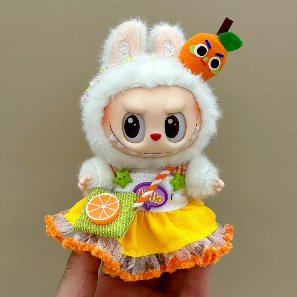 Doll Clothes For 15-17CM I II III Labubu Outfits Mini Plush Cotton Idol Doll Clothing Sitting Party Accessories Gifts