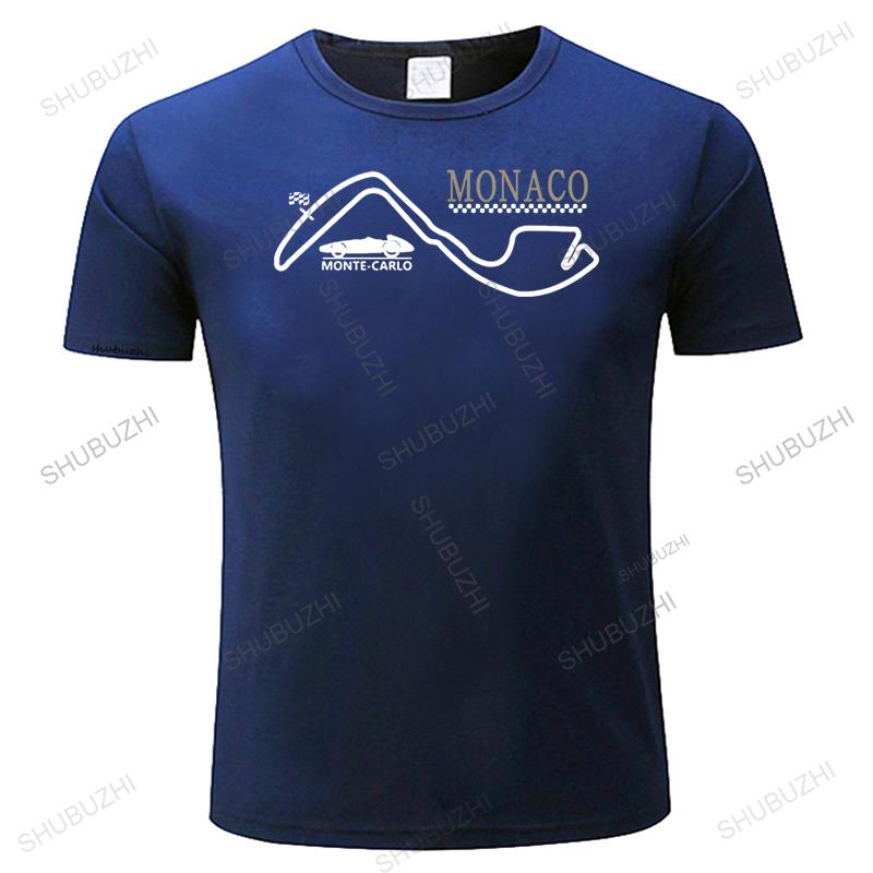 man tshirts brand clothing Hot Sale Cotton Race Retro Retro Monaco Race Circuit TShirt Summer Style Tee Shirt S