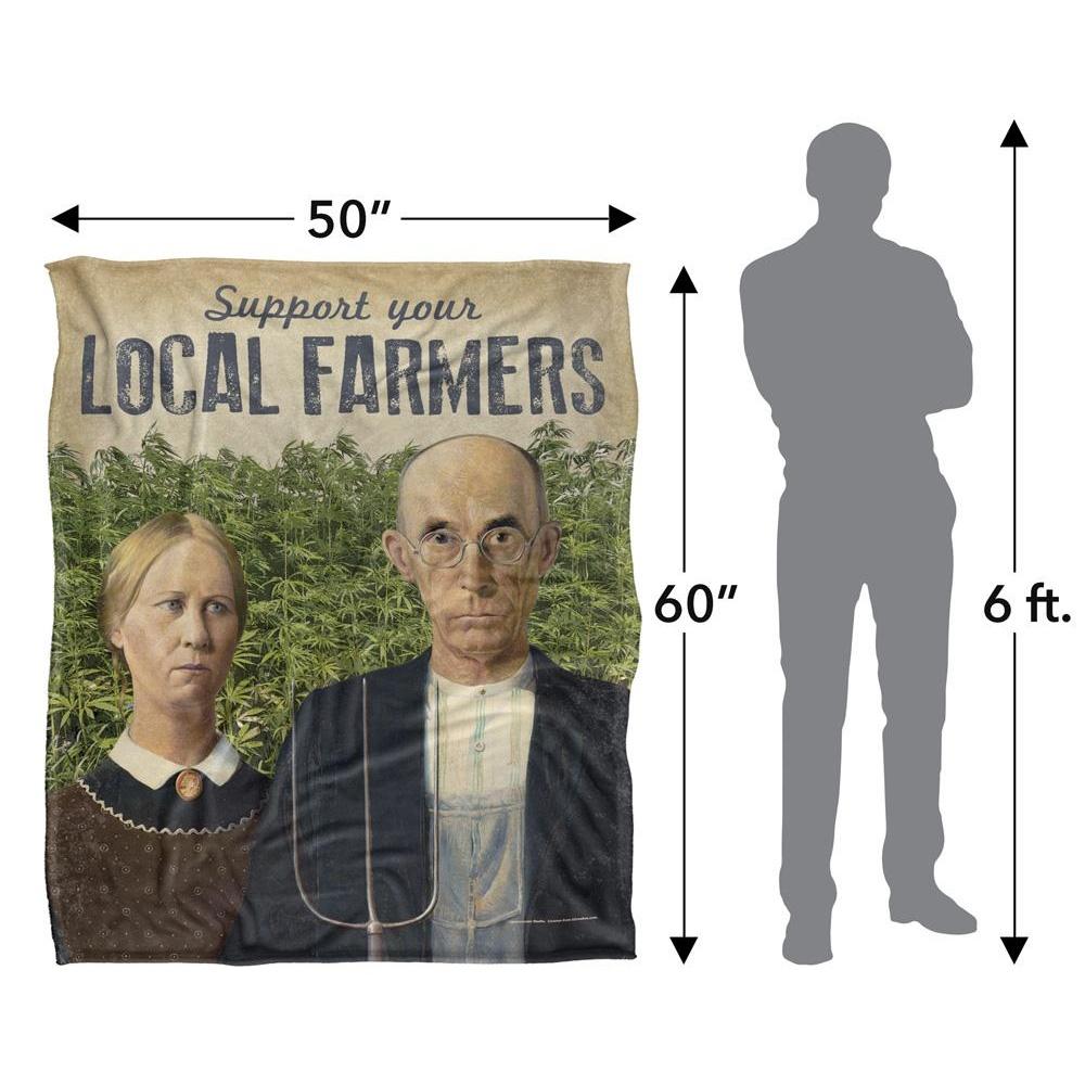 Retrorocket Studio Support Farmers Silky Supersoft Blanket