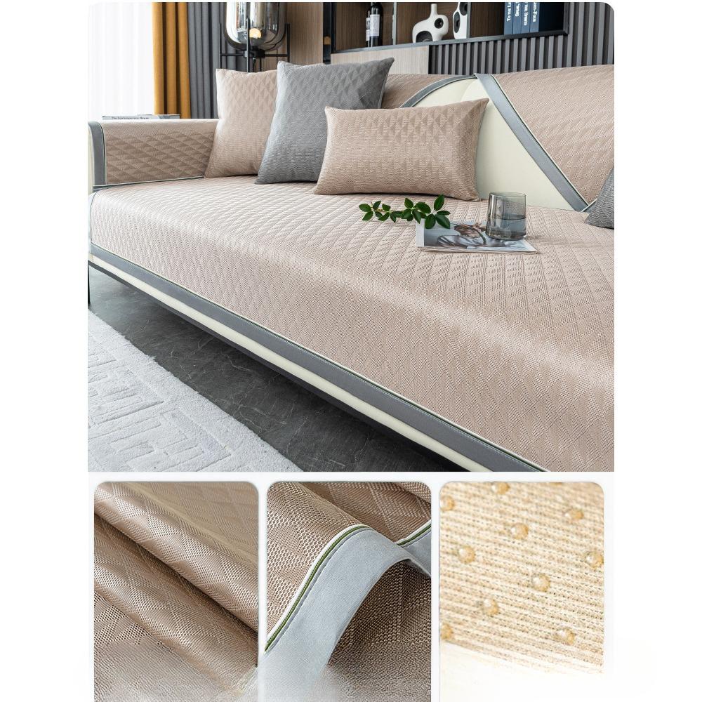 

Подушка для дивана из ледяного шелка, летняя подушка для сиденья, летняя крутая подушка, нескользящий кожаный чехол для дивана, чехол на спинку, полотенце 70*70