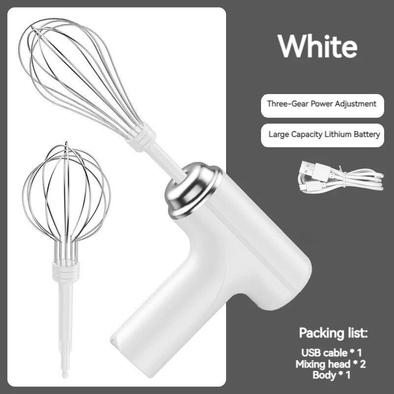 1pc Wireless Electric Food Mixer Portable 3 Speeds Egg Beater Baking Dough Cake Cream Milk Frothers Kitchen Tools