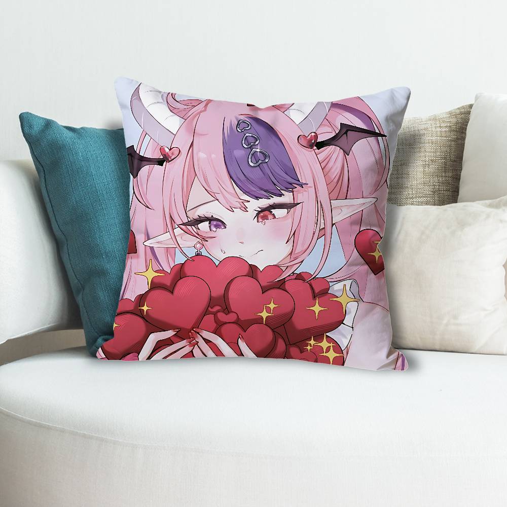 Cute IIronmouse Vtuber Pillow Cases for Bedroom Living Room Sofa Home Decor Polyester Cushion Cover with Zipper