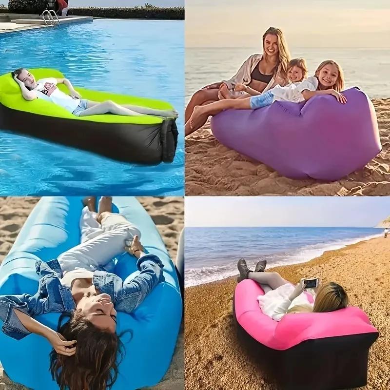 Sofa Outdoor Aufblasbares Sofa Strand Aufblasbarer Schlafsack Faltbares Aufblasbares Bett Campingbett Luftmatratze Campingausrüstung