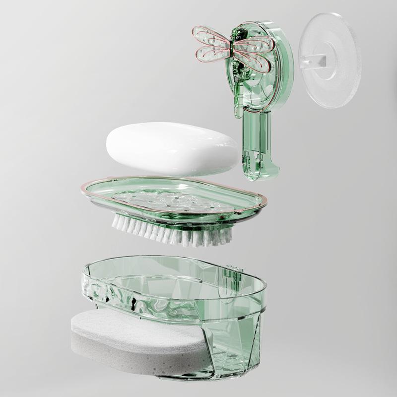 Dragonfly Suction Cup Wall-mounted Hole-free Multifunctional Soap Box