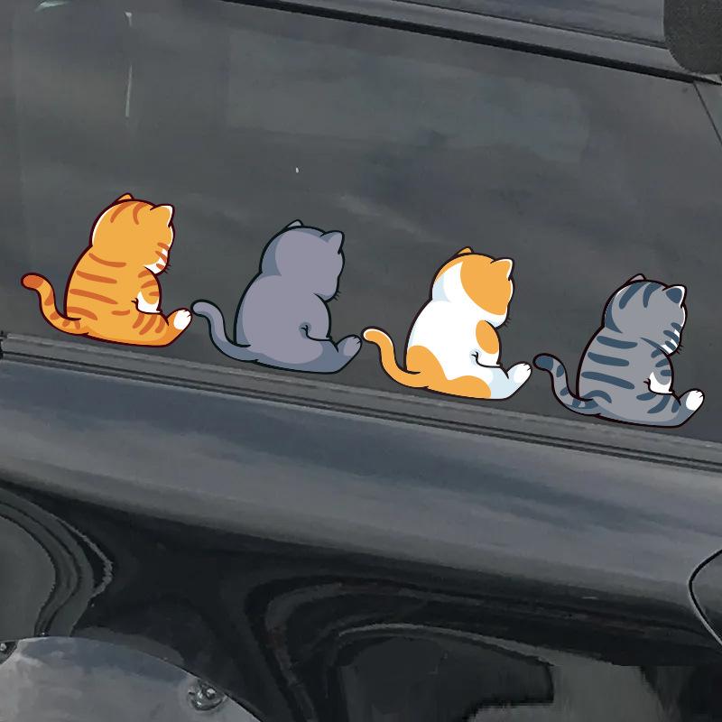 New Funny Pet Cat Car Sticker Car Body Creative Decals Decor Accessories for Car /Electric Vehicles/ Motorcycles DIY Decorative
